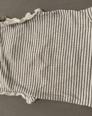 T-shirt noir et blanc lignée 9M Kiabi 