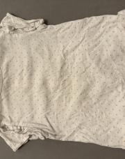 T-shirt blanc à pois dorée Kiabi 12M 