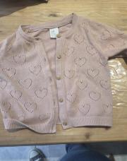 Gilet h&m 6M rose coeur 
