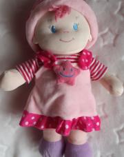 Poupee en chiffon rose 