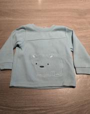 Pull bleu clair ourson 18m