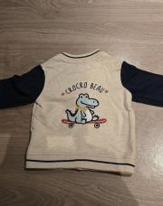 Gilet bleu et beige Mes Petits Cailloux 18m, 80cm