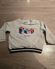 Sweat gris Jacadi 18m, 81cm