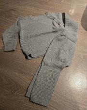 Ensemble maille gris 12-18m 