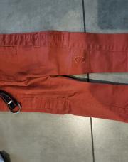 Jeans bordeaux ceinture 