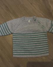 Petit pull gris taille 3 mois 