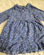 Robe TAO 23 mois bleu fleurie