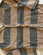 Gilet rayé beige gris Carrément beau 12m/74