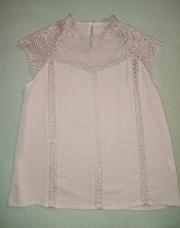 Blouse vieux rose dentelle