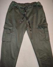 Pantalon vert kaki velour t.36-38