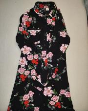 Robe noir fleuris hetm t.xs