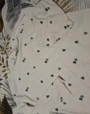 Blouse blanche sapin vert h&m 12 18 mois 