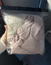 2 draps coussin a langer 