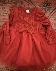 Robe Noël petit noeud 6-9M