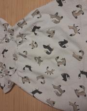 Robe blanche renard zara 9-12 mois