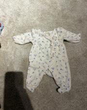 pyjama blanc et bleu TAO 0mois neuf