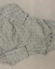 Body croisé gris étoiles Kiabi 1 mois