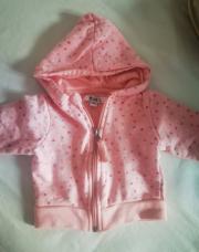 Gilet à capuche BUB'L 6m rose étoiles cœur