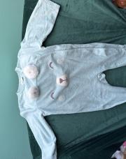 18 mois pyjama Tao menthe pompom