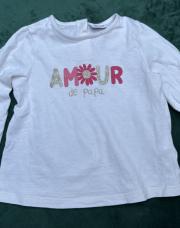 18 mois teeshirt blanc TAOamour de papa