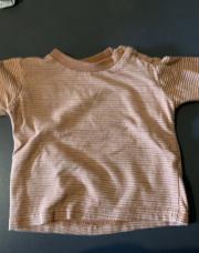 Sweat brun ligné blanc