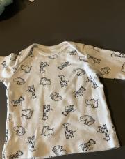 Sweat blanc animaux 62/68 cm