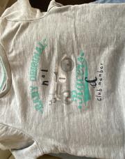 Pull gris et vert 3ans