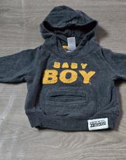 Sweat capuche Zara gris 6-9m 74cm