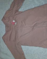 Blouse longue manche rose coeur 6m