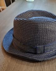 Chapeau paille bleu