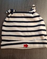 Bonnet fin blanc ligné 