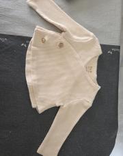 Cache-coeur coton beige - TAO - 3 mois - 59 cm