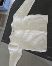 Gilet blanc chaud laine - TAO - 6 mois - 68cm