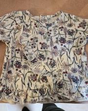 Blouse volant fleurie 
