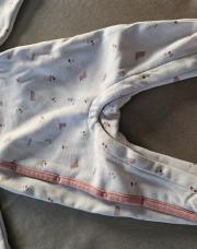 Pyjama blanc et rose fleur