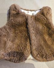 Gilet moumoute brun
