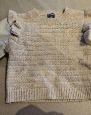 Pull chemise rose et blanc