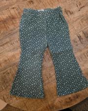 Pantalon fleurs vert 18-24 mois