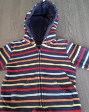 Sweat capuche ligné multicolore 18M