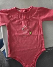 Body longues manches rose à pois Piou - CdP - 6 mois