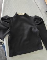 Pull velours col (noir) - SHEIN - 12 à 18 mois