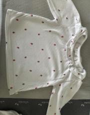 Blouse blanche manches longues coccinelles - Obaibi - 12 mois - 74 cm