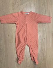 Pyjama rose orange pois velours - Noukies - 3 mois