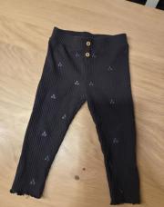 Legging noir lignes, points noirs - TAO - 18 mois - 80 cm