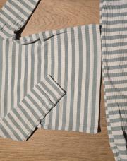 Ensemble côtelé HM 74cm vert blanc 