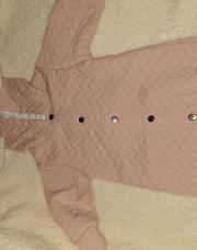 Combinaison rose oreilles  3-6m