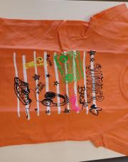 Ti shirt saumon 3/4 ans