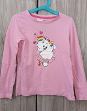 T-shirt rose licorne 7/8 ans