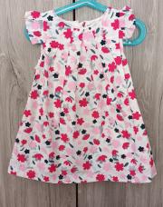 Robe blanche fleurie SMajor 3 ans