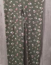 Legging kaki fleuri TAO 6 ans